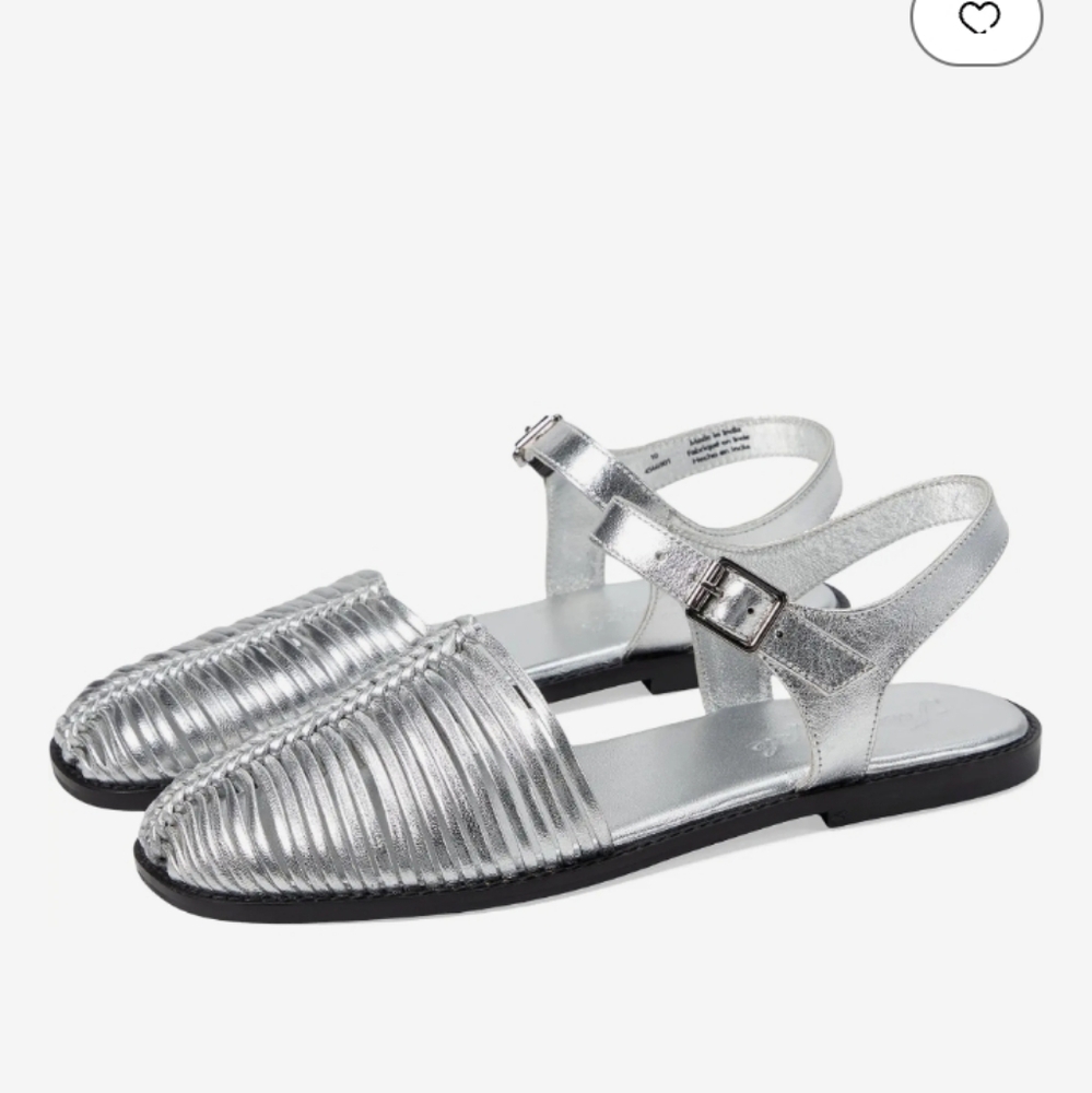 Free People Silver Mules